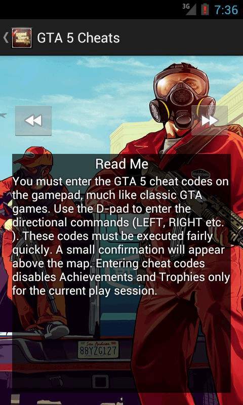 Grand Theft Auto GTA 5 Cheats screenshot 3