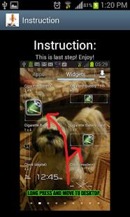 Battery Cigarette Widget скриншот 2