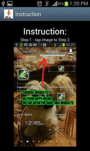 Battery Cigarette Widget скриншот 1