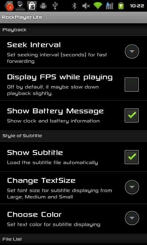RockPlayer Lite स्क्रीनशॉट 1