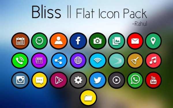Bliss - Flat Icon Pack 2 تصوير الشاشة