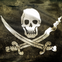 3D Flag Pirate Ship icon