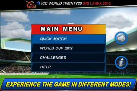 T20 ICC Cricket WorldCup 2012 Screenshot