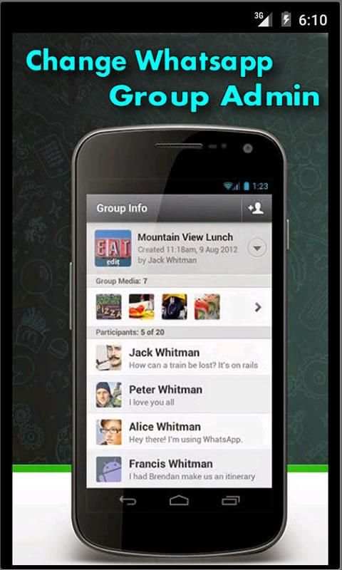 Change Whatsapp Group Admin screenshot 3