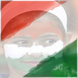 Flag Face Photo - India