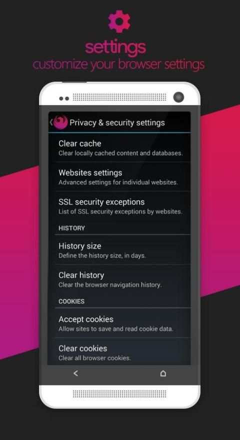 Fenix Browser for Android скриншот 1