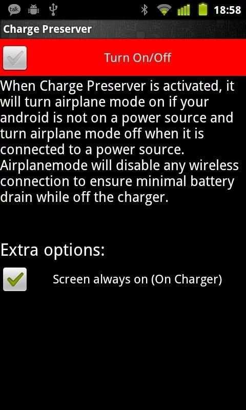 Charge Preserver screenshot 1