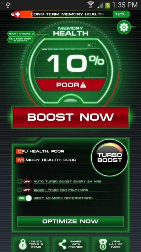 Memory Booster FREE on Android screenshot 1
