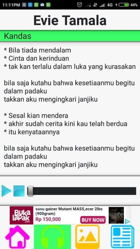 LAGU EVIE TAMALA screenshot 1