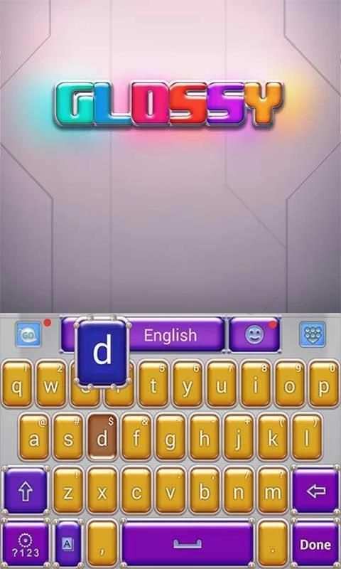 Glossy GO Keyboard Theme Emoji screenshot 3