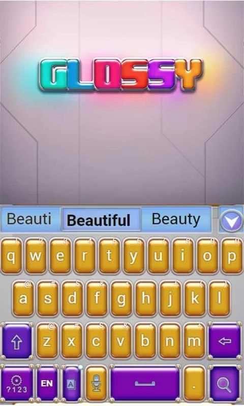 Glossy GO Keyboard Theme Emoji screenshot 2