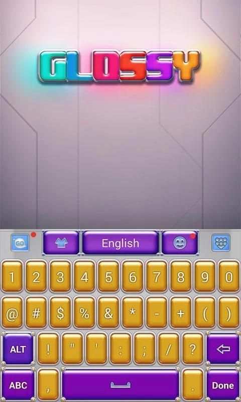 Glossy GO Keyboard Theme Emoji screenshot 5