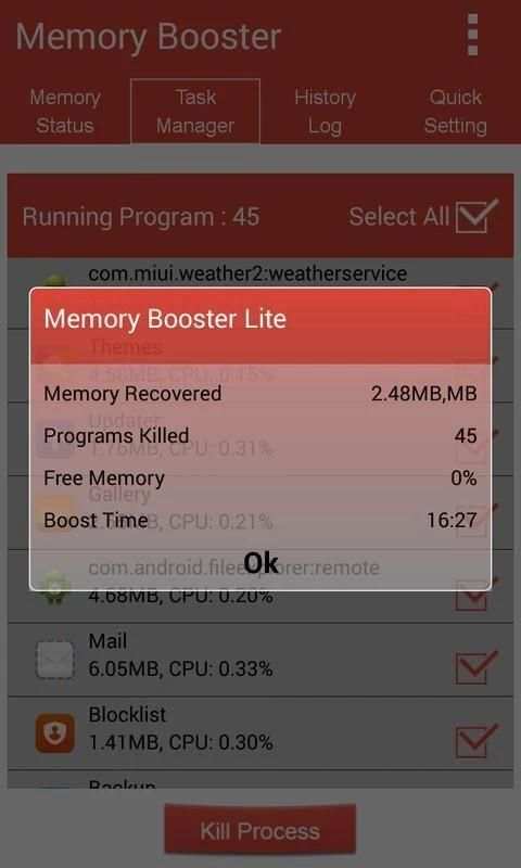 Memory booster + Ram Cleaner screenshot 6