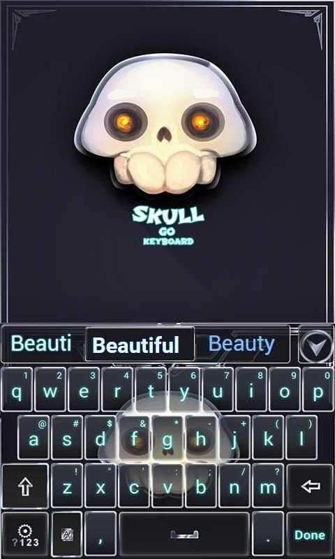 Skull GO Keyboard Theme Emoji screenshot 3
