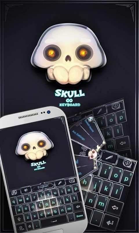 Skull GO Keyboard Theme Emoji screenshot 6
