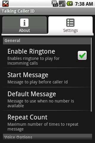 Talking Caller ID (free) скриншот 1