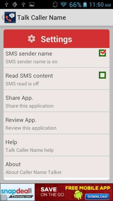 Spoken Caller Name Free screenshot 4