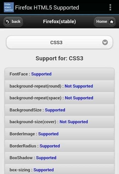 HTML5 Supported for Firefox स्क्रीनशॉट 2
