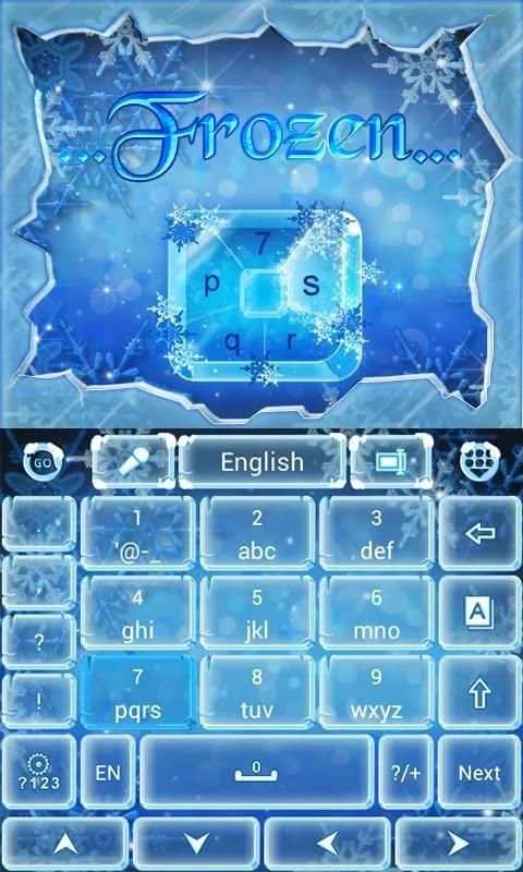 Frozen GO Keyboard Theme 2 تصوير الشاشة