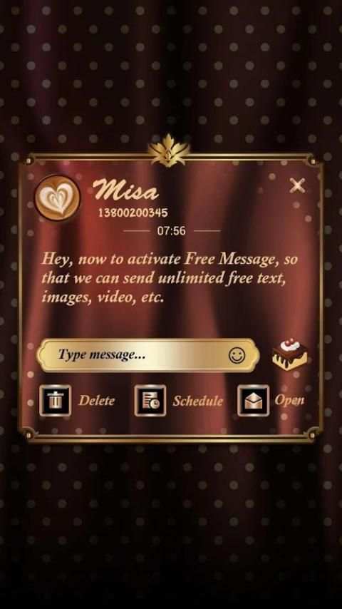 (FREE)GO SMS LOVE COFFEE THEME screenshot 2