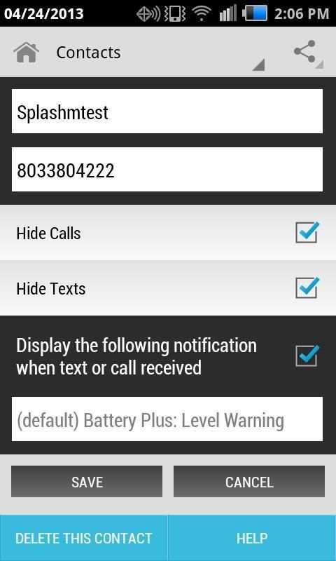 Hide Text SMS & Calls screenshot 1
