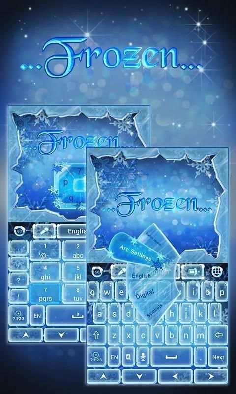 Frozen GO Keyboard Theme 6 تصوير الشاشة