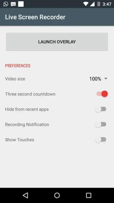 Live Screen Recorder स्क्रीनशॉट 3