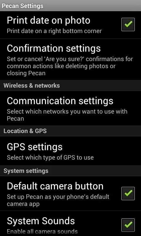 Pecan - Samsung GALAXY Camera screenshot 1