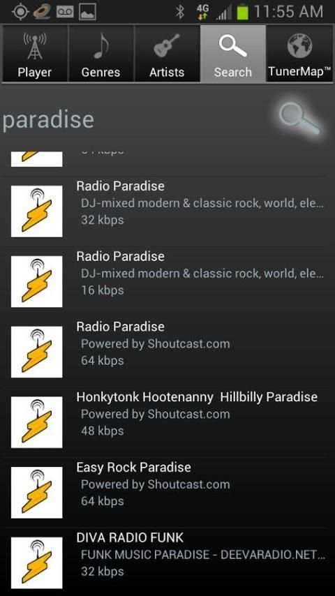 Tuner2 Internet Radio स्क्रीनशॉट 1