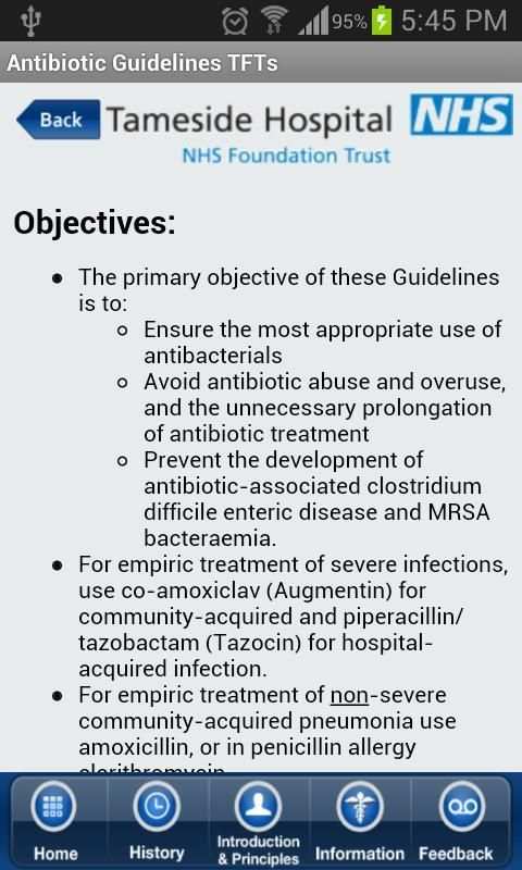 Antibiotic Guidelines TFTs screenshot 3
