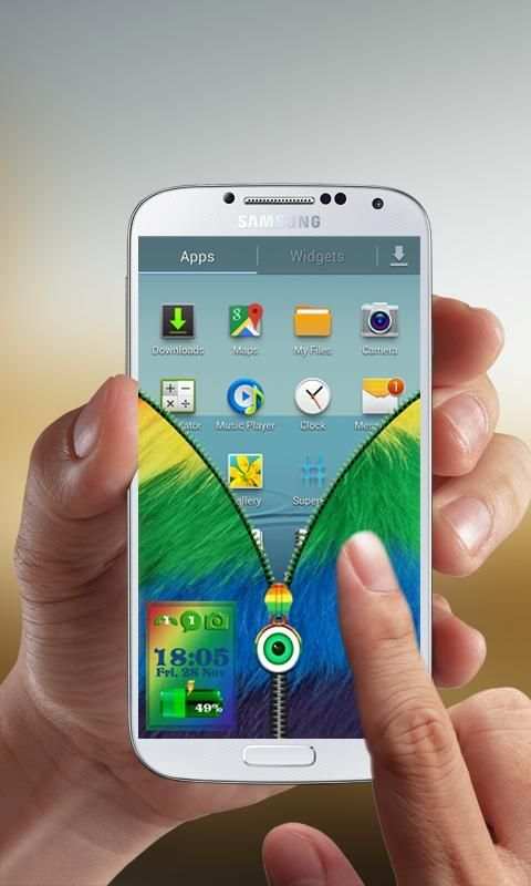 Rainbow Fur Zipper Screen Lock screenshot 4