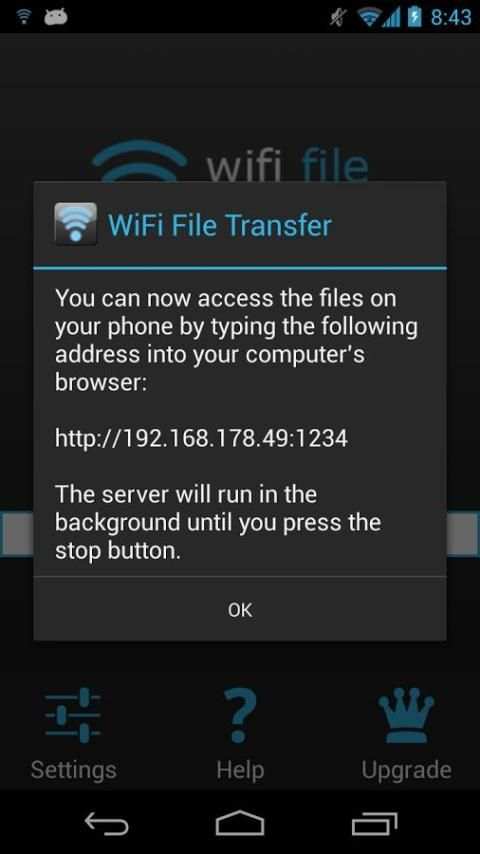 WiFi File Transfer स्क्रीनशॉट 3
