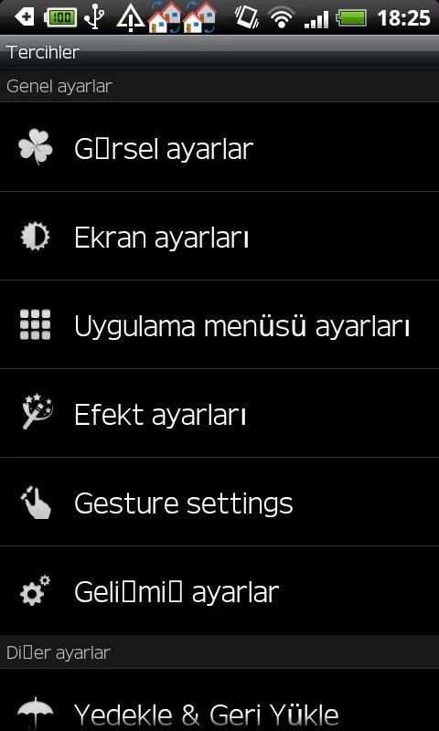 GO LauncherEX Turkish language स्क्रीनशॉट 1