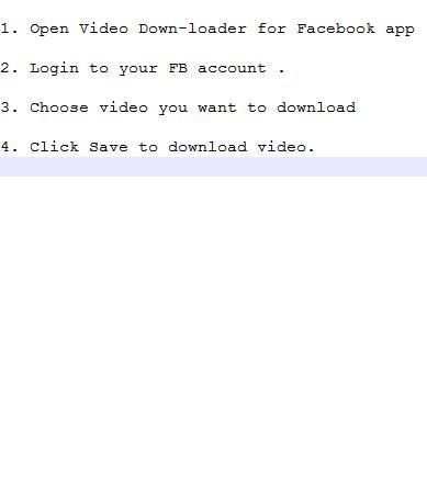 Video Downloader for Facebook скриншот 1