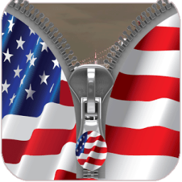 Lock Screen Zipper US Flag иконка