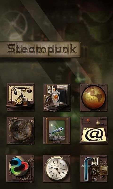 Steampunk GO Launcher स्क्रीनशॉट 3