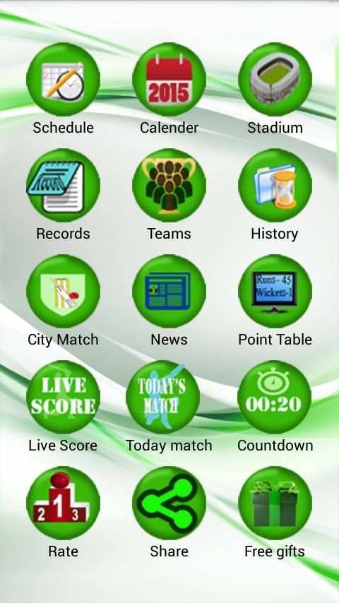 Schedule for I P L 2015 screenshot 3