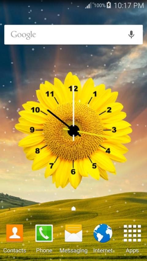 Flowers Clock Live Wallpaper स्क्रीनशॉट 2