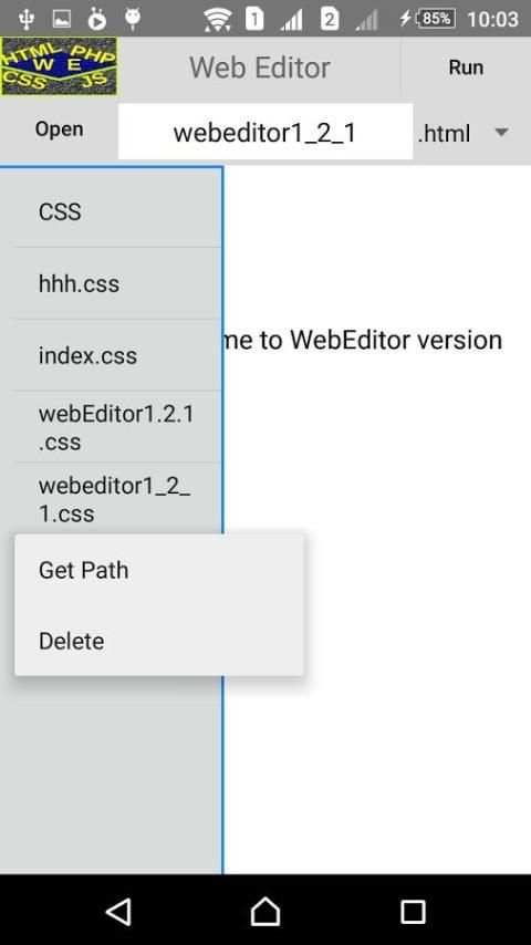 Web Editor (HTML,PHP,CSS,JS) स्क्रीनशॉट 4