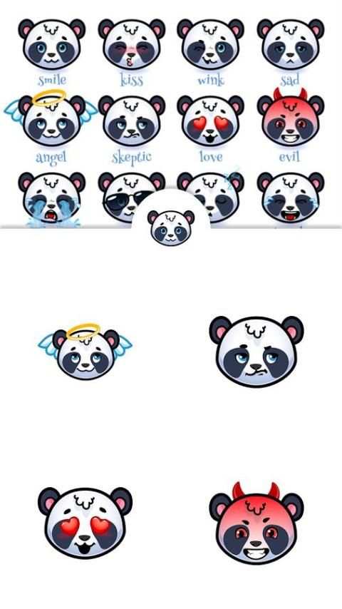 Panda Fighting Smiley Face 1 تصوير الشاشة
