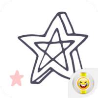 Doodle Stars Firework Sticker