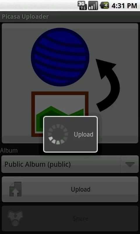 Picasa Uploader स्क्रीनशॉट 1