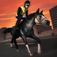 3D Police Horse Racing Extreme