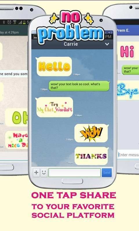 WordArt Chat Sticker W screenshot 2