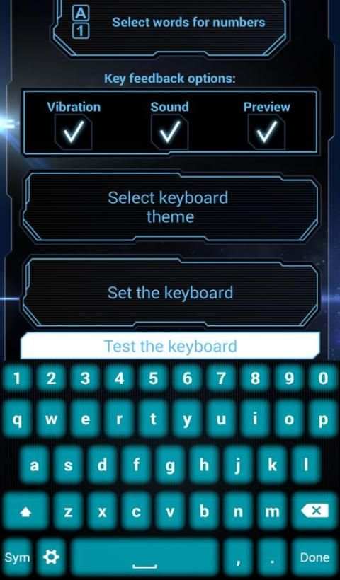 Futuristic Theme Keyboard App screenshot 1