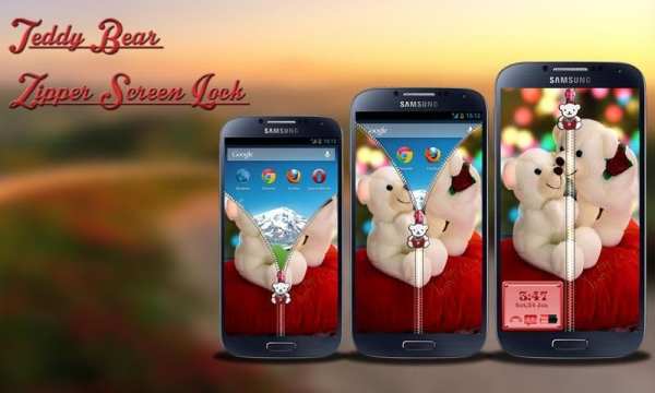 Teddy Bear Zipper Screen Lock screenshot 6