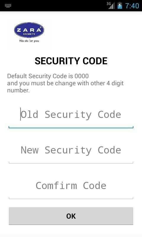 ZARA SECURITY screenshot 1