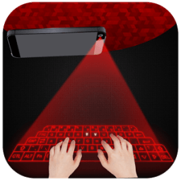Hologram 3D keyboard simulated أيقونة