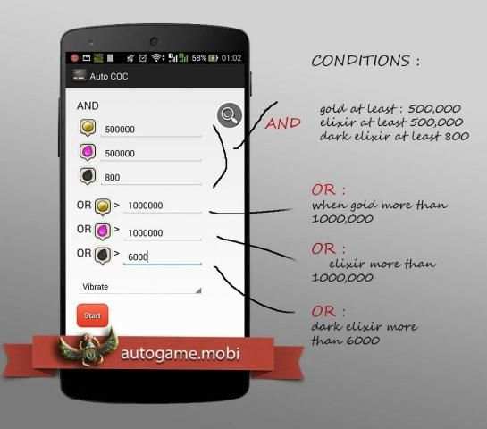 Auto Search for COC game screenshot 1