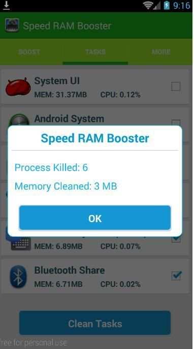 Speed RAM Booster (Cleaner) screenshot 1